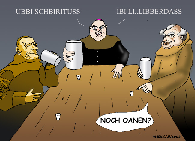 Ein Gelage mit bekannten Etikettpers&ouml;nlichkeiten f&uuml;hrt zum Motto
            'Ubi spiritus ibi libertas'